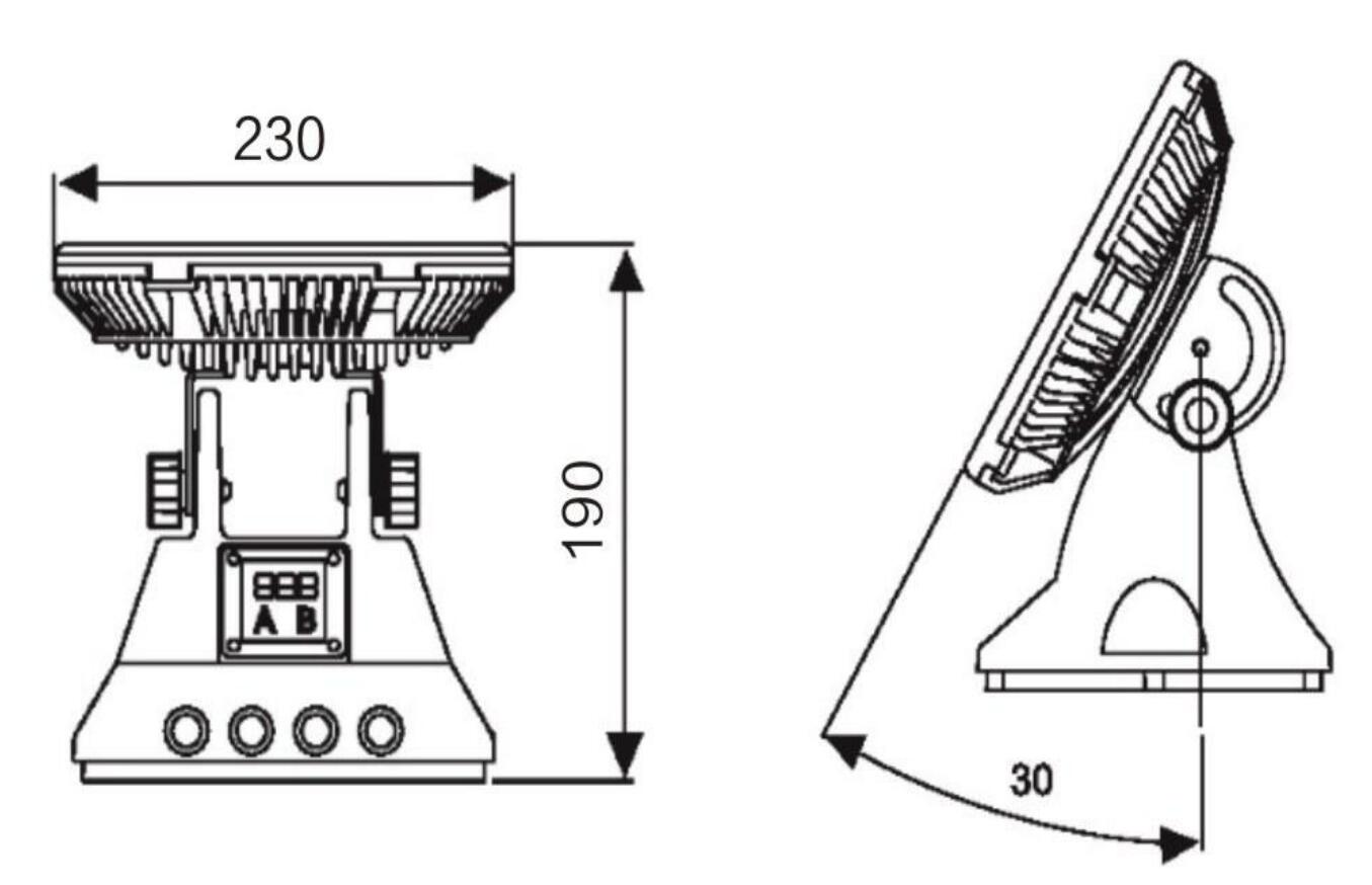 丸形LED投光器 72W RGBW