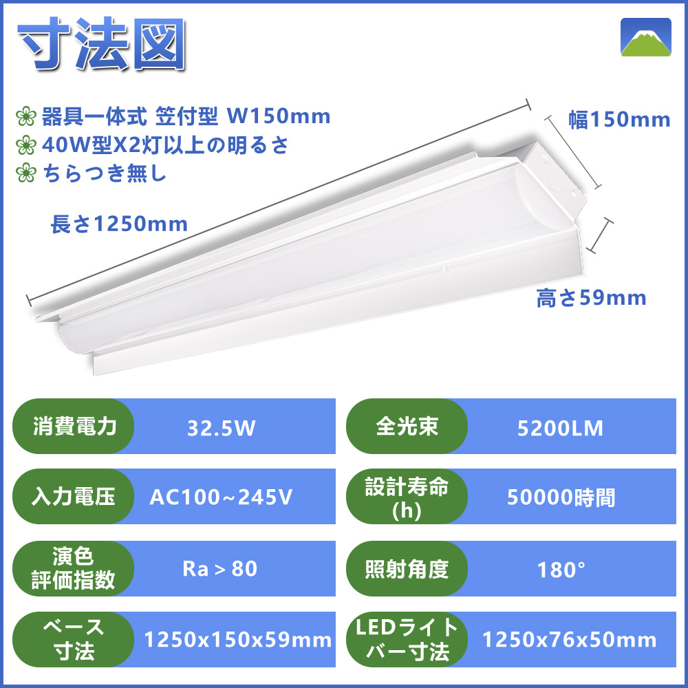 笠付型 W=150mm