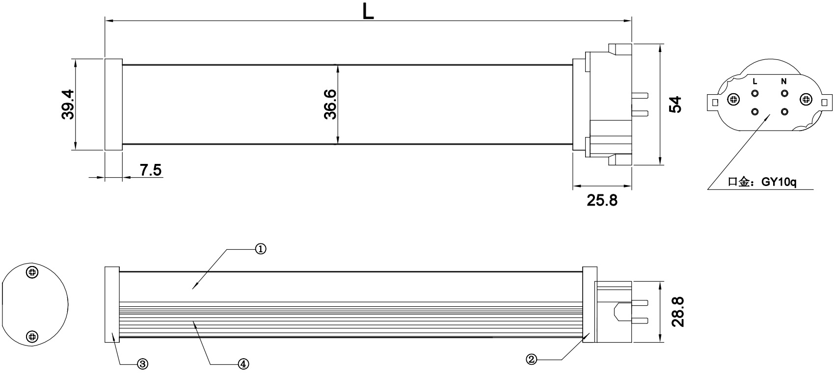 コンパクト型LEDランプ　FPL・FHP型